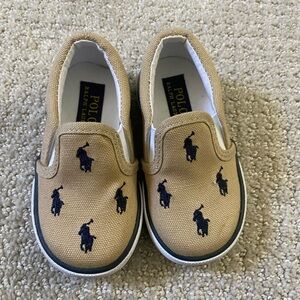 Ralph Lauren Kids Tan Slip-On Sneakers